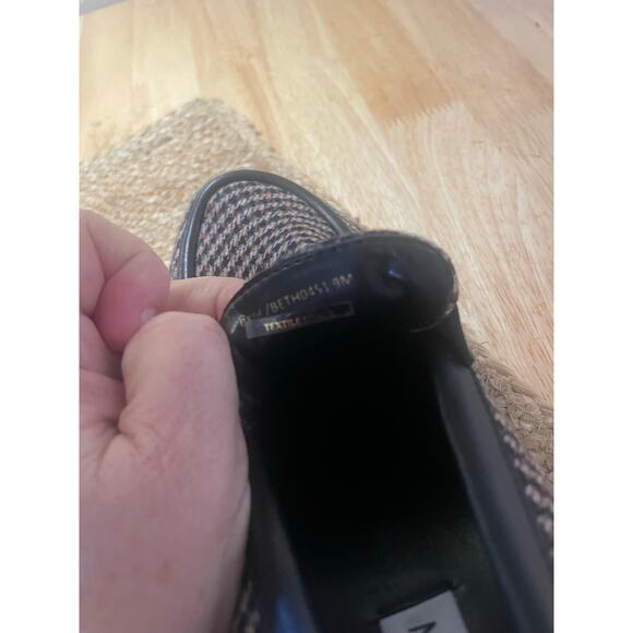 Steve Madden Women's Beth Heel Brown Plaid Loafer, S88 - Picture 6 of 8